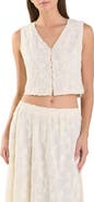 Endless Rose Floral Embroidered Crop Vest