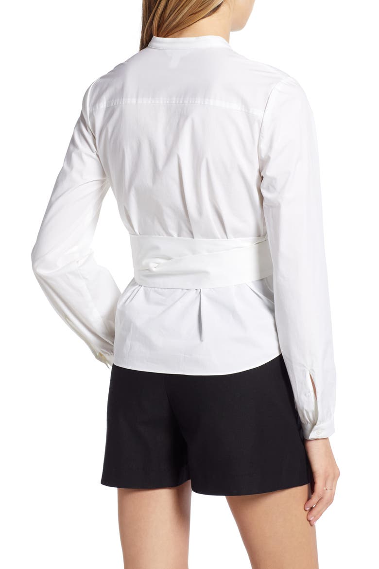 Wrap Blouse, Alternate, color, WHITE
