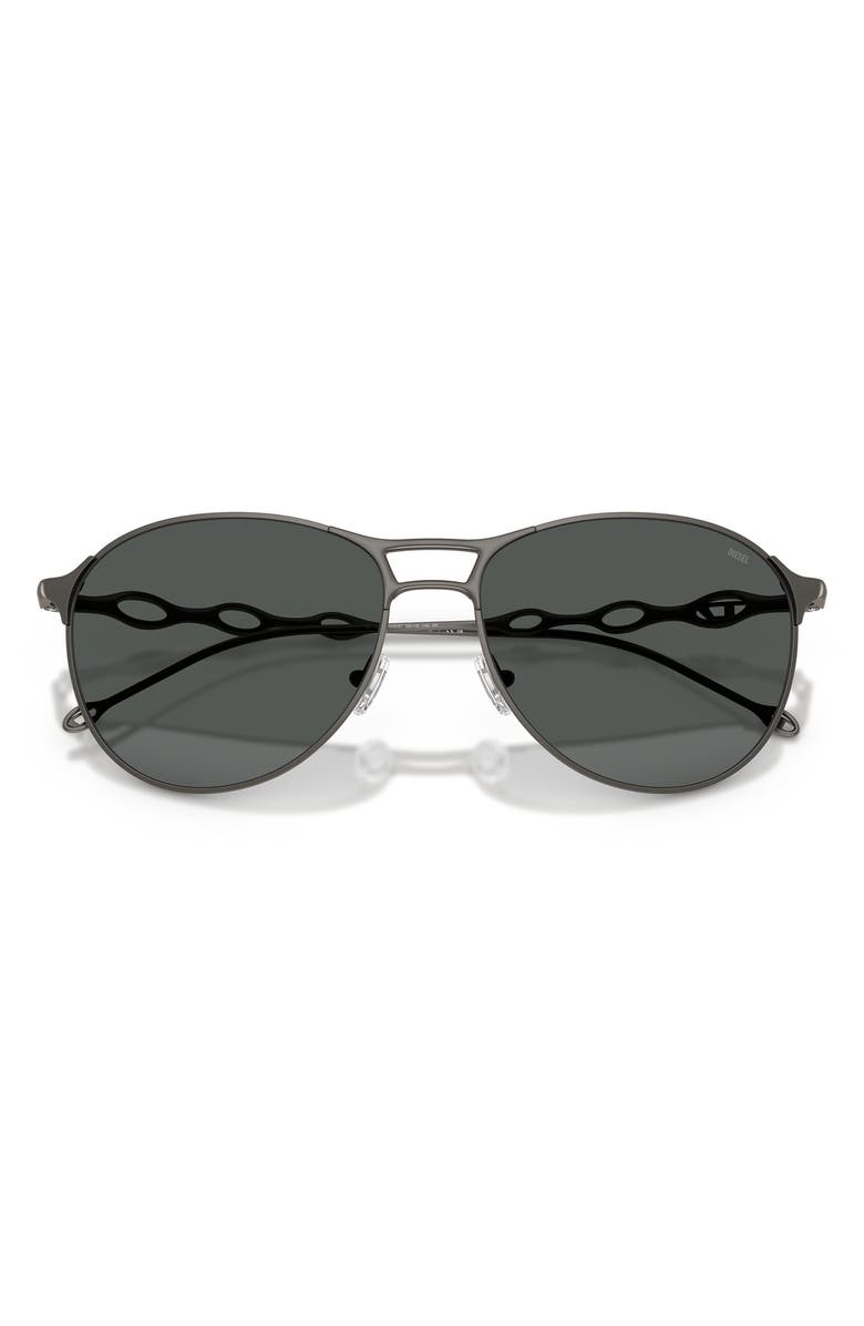 DIESEL<sup>®</sup> 58mm Phantos Sunglasses, Alternate, color, Matte Gun Metal / Dark Grey