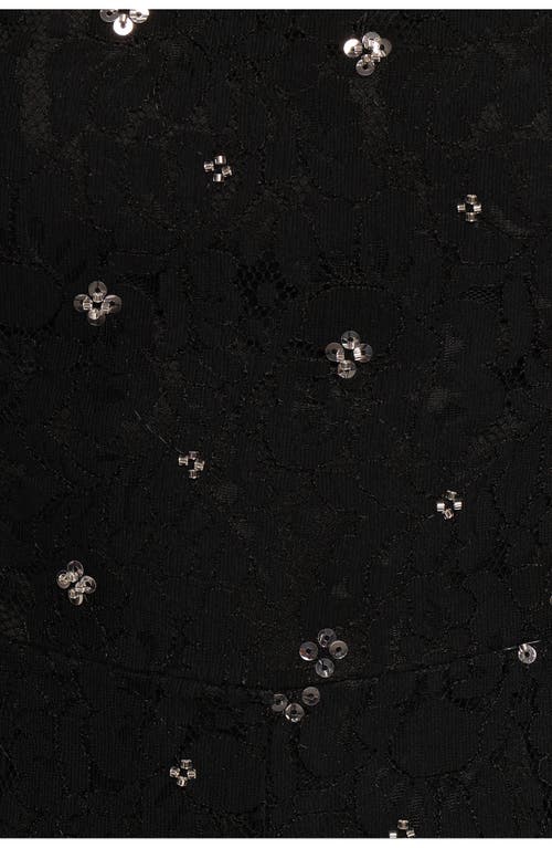 Petal And Pup Petal & Pup Vali Long Sleeve Embellished Lace Romper In Black