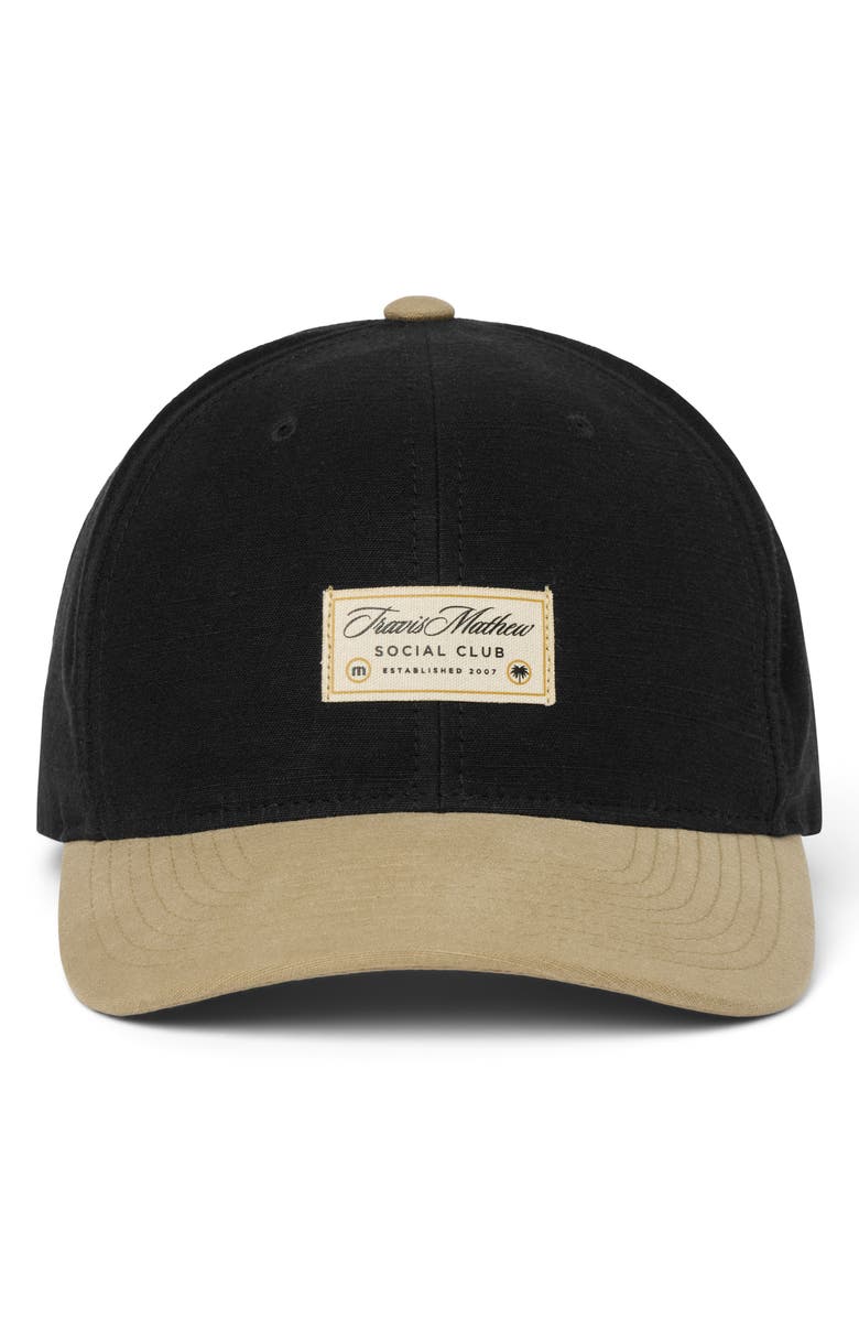 TravisMathew Social Club Snapback Baseball Cap, Alternate, color, Black