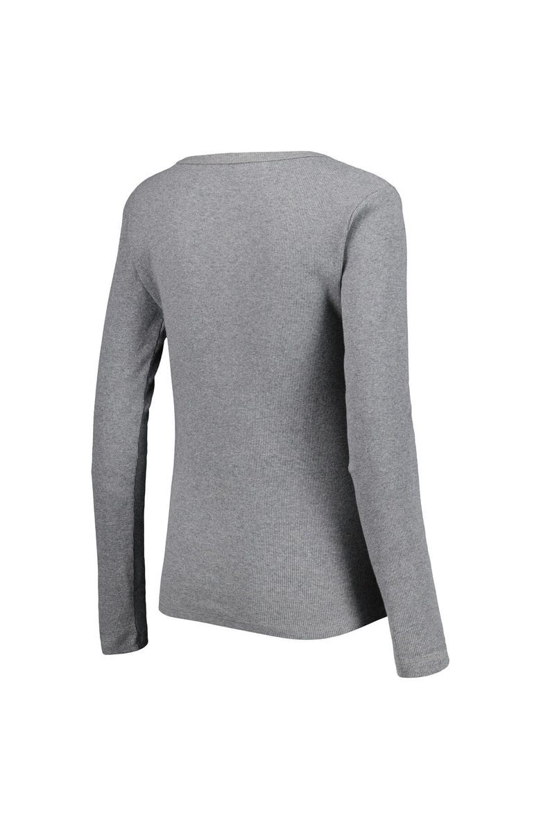 BOXERCRAFT Women's Gray Texas A&M Aggies Harper Henley Long Sleeve T-Shirt, Alternate, color,