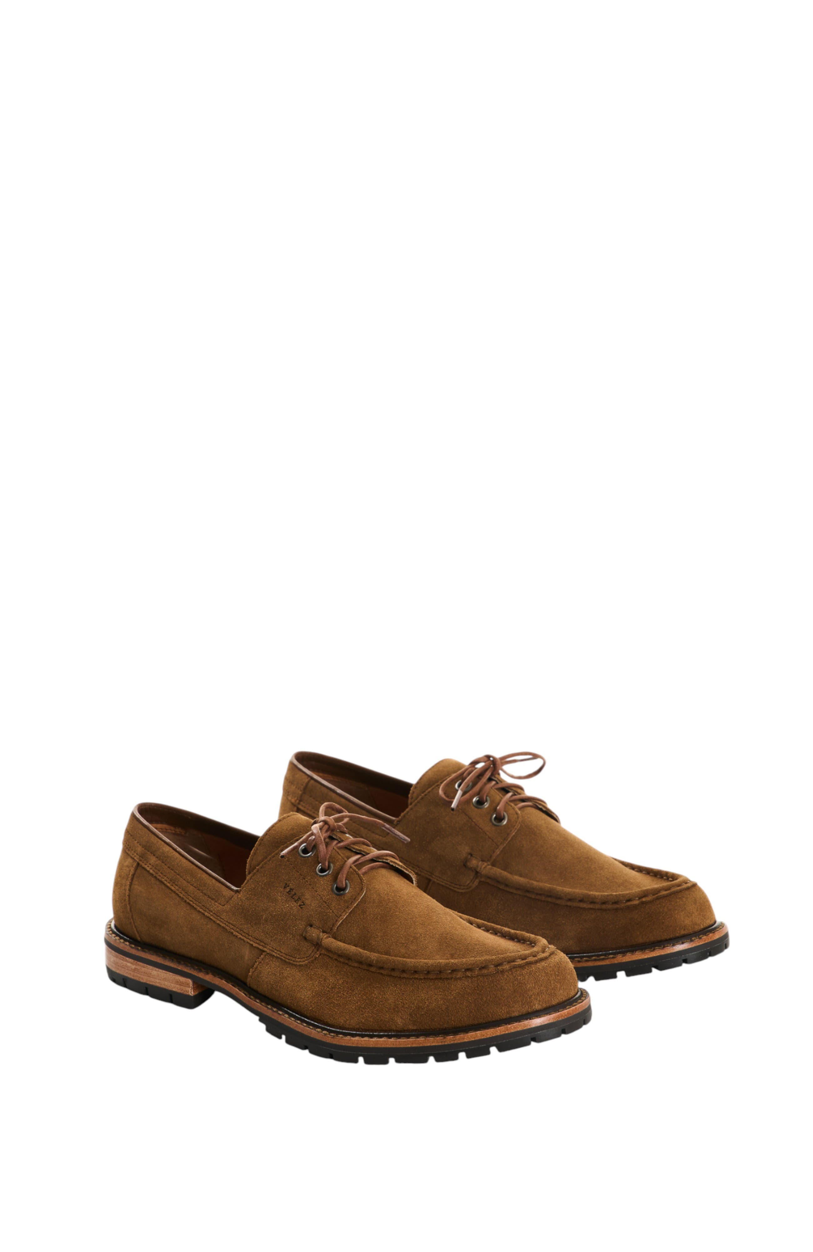 Velez Suede Leather Lace-Up Shoes, Alternate, color, Sand