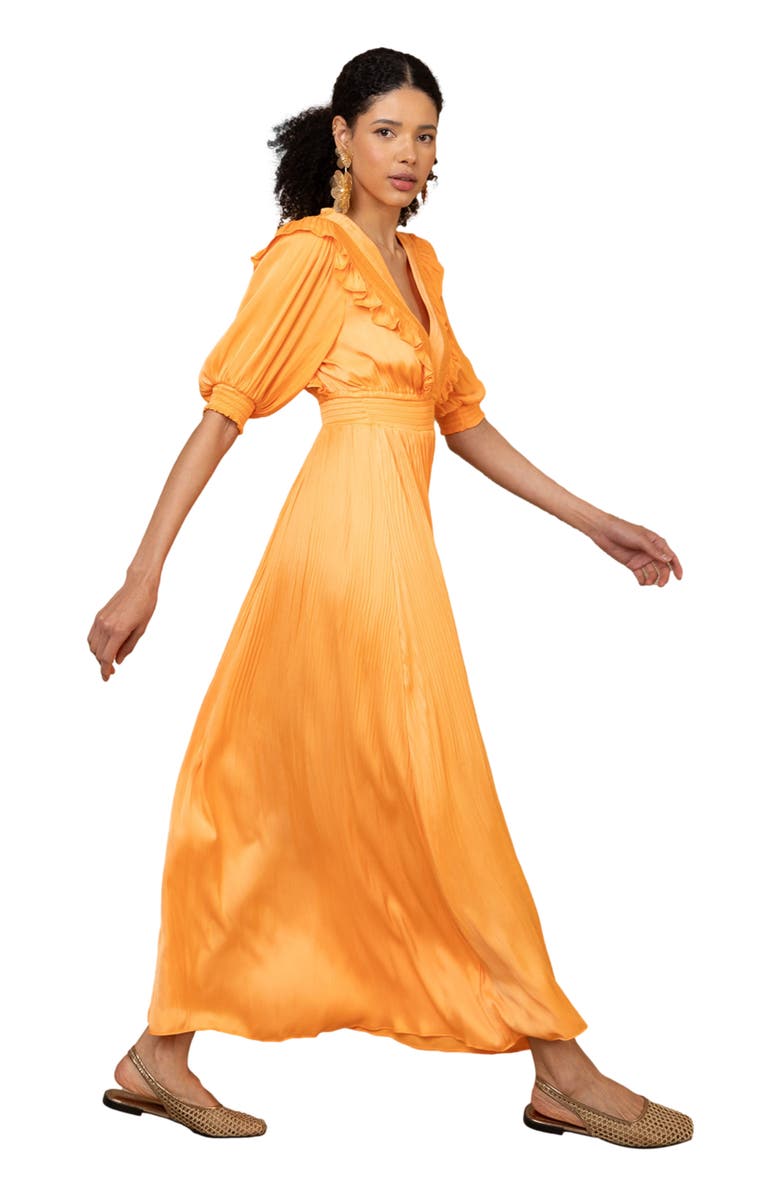 Hale Bob Lovisa Charmeuse Dress, Alternate, color, Orange