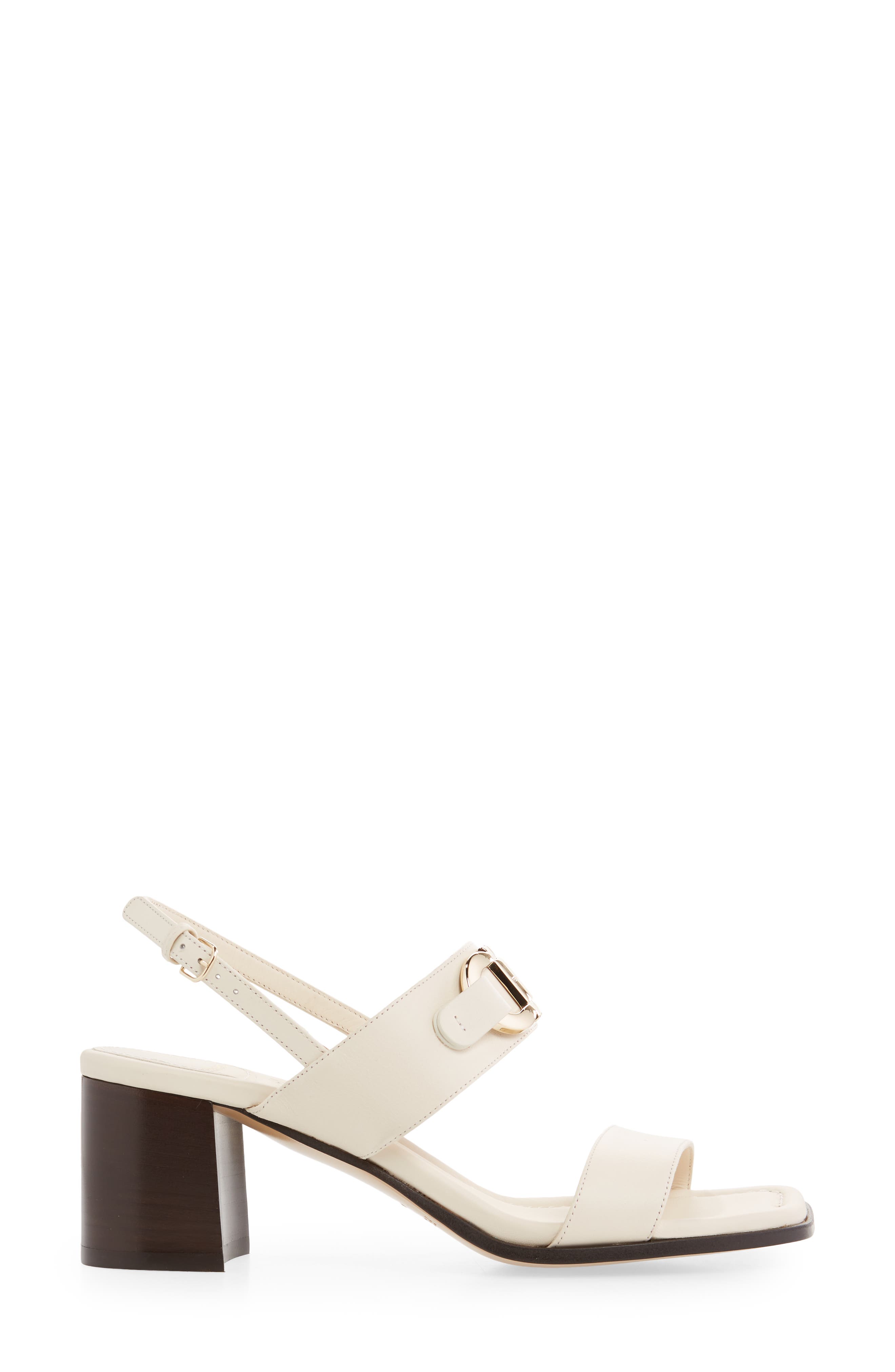 FERRAGAMO Lou Gancio Slingback Sandal, Alternate, color, Mascarpone