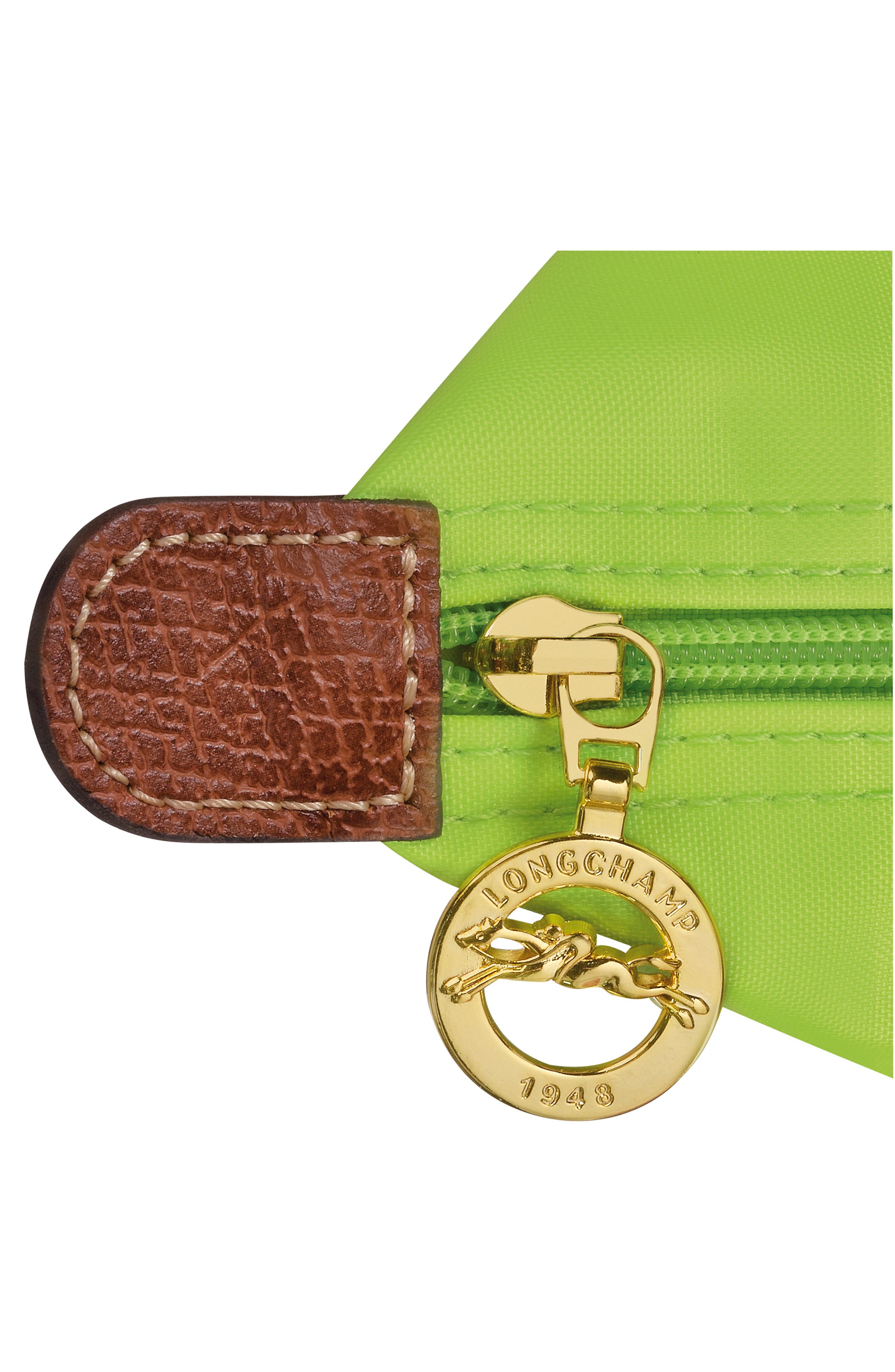 Longchamp Le Pliage Green Recycled Nylon Canvas Small Top Handle Bag, Alternate, color, 