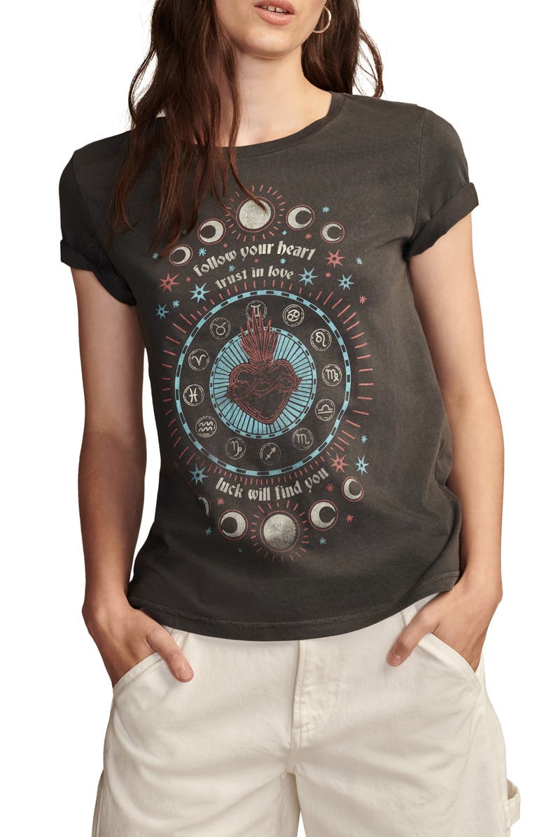 Lucky Brand Follow Your Heart Graphic T-Shirt, Main, color, 