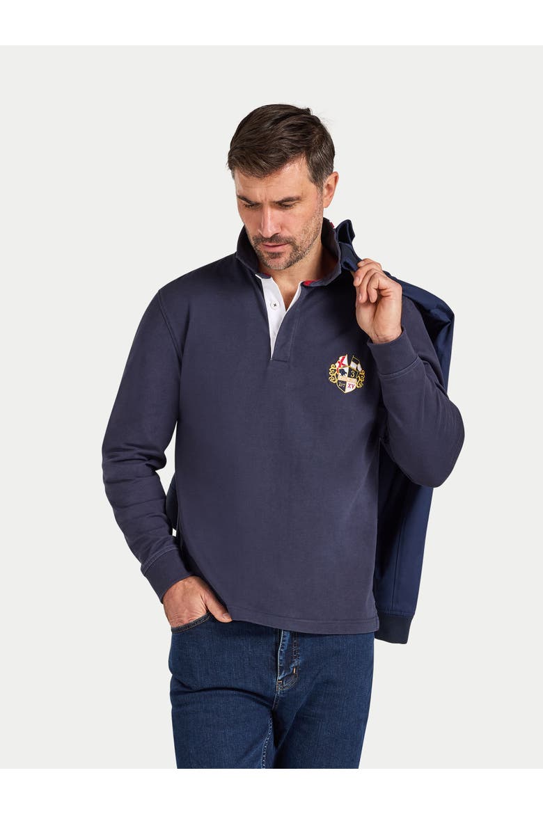 Classic Long Sleeve Rugby Shirt, Alternate, color, Navy