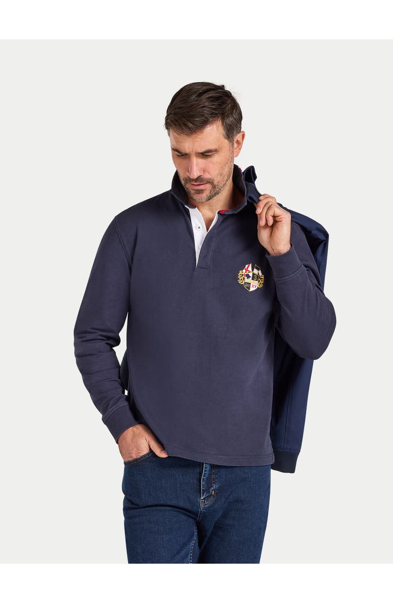Raging Bull Classic Long Sleeve Rugby Shirt, Alternate, color, Navy