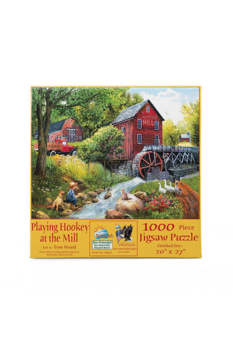 Playing Hookey at the Mill 1000 piece Jigsaw Puzzle for Adults, Alternate, color, Multicolor