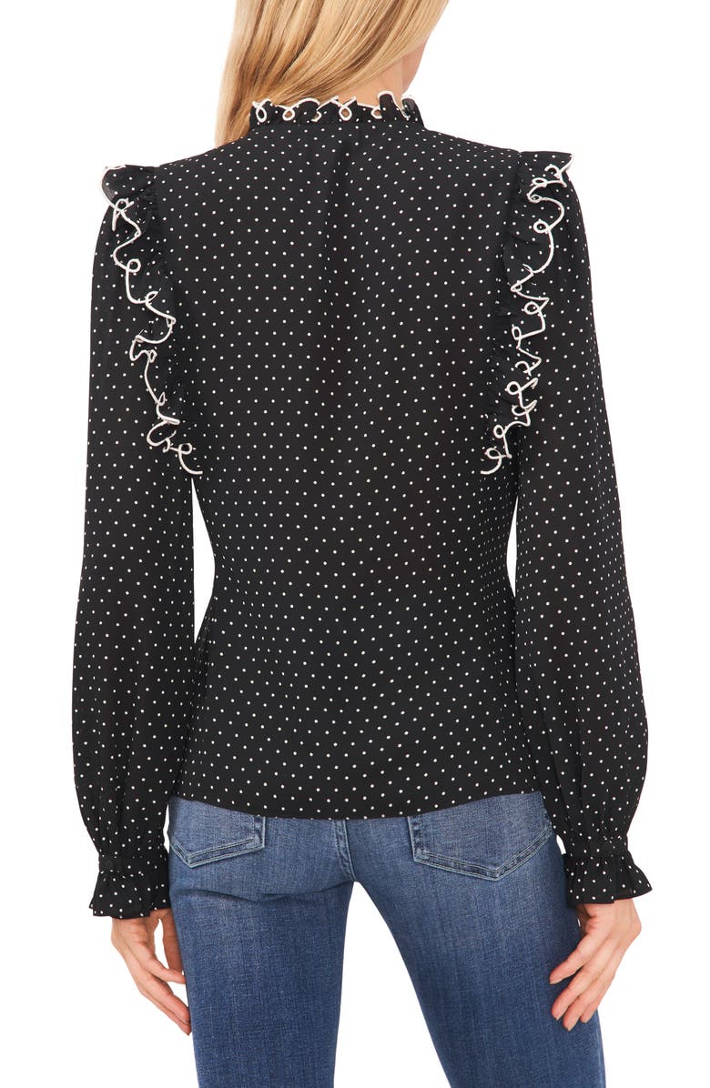 CeCe Ruffle Tie Neck Top, Alternate, color, 