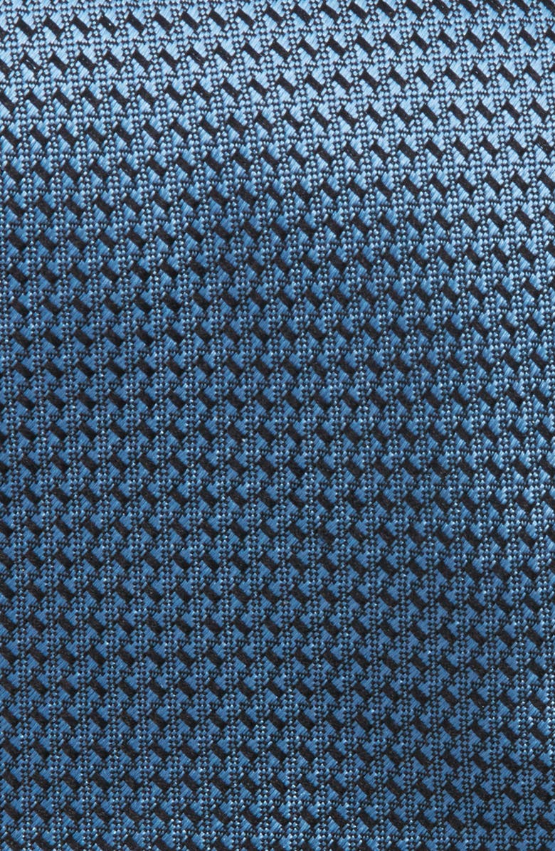 Canali Neat Silk Tie, Alternate, color, Blue