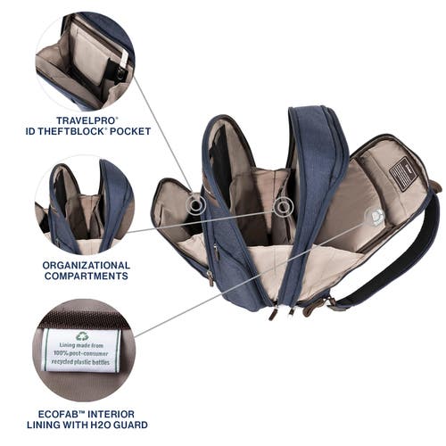 Travelpro Platinum Elite Laptop Travel Backpack In True Navy Blue