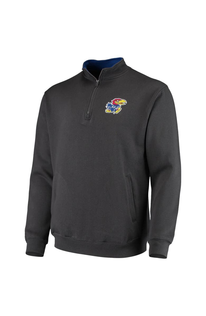 COLOSSEUM Men's Colosseum Charcoal Kansas Jayhawks Tortugas Logo Quarter-Zip Jacket, Alternate, color, Charcoal