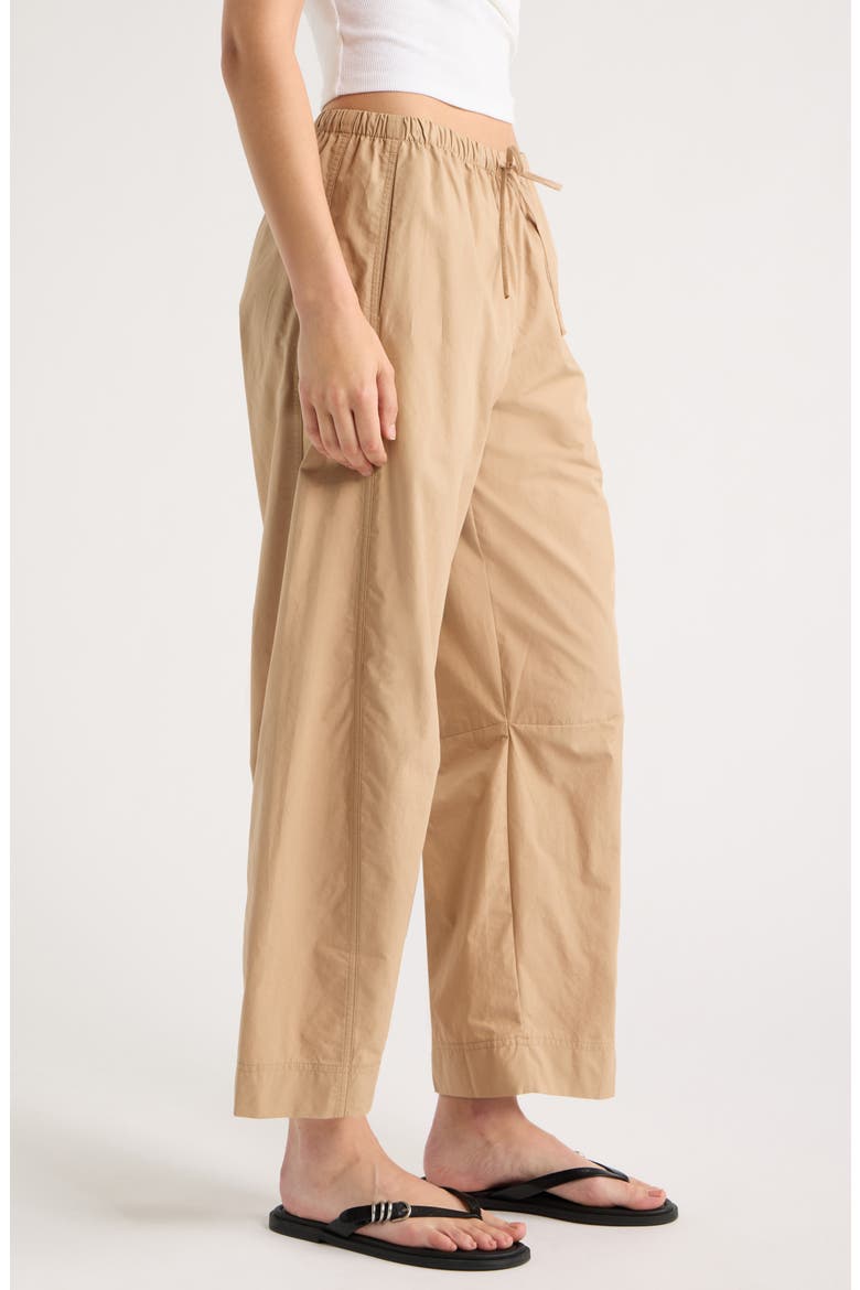 Elara Organic Cotton Poplin Drawstring Pants, Alternate, color, TRENCH COAT