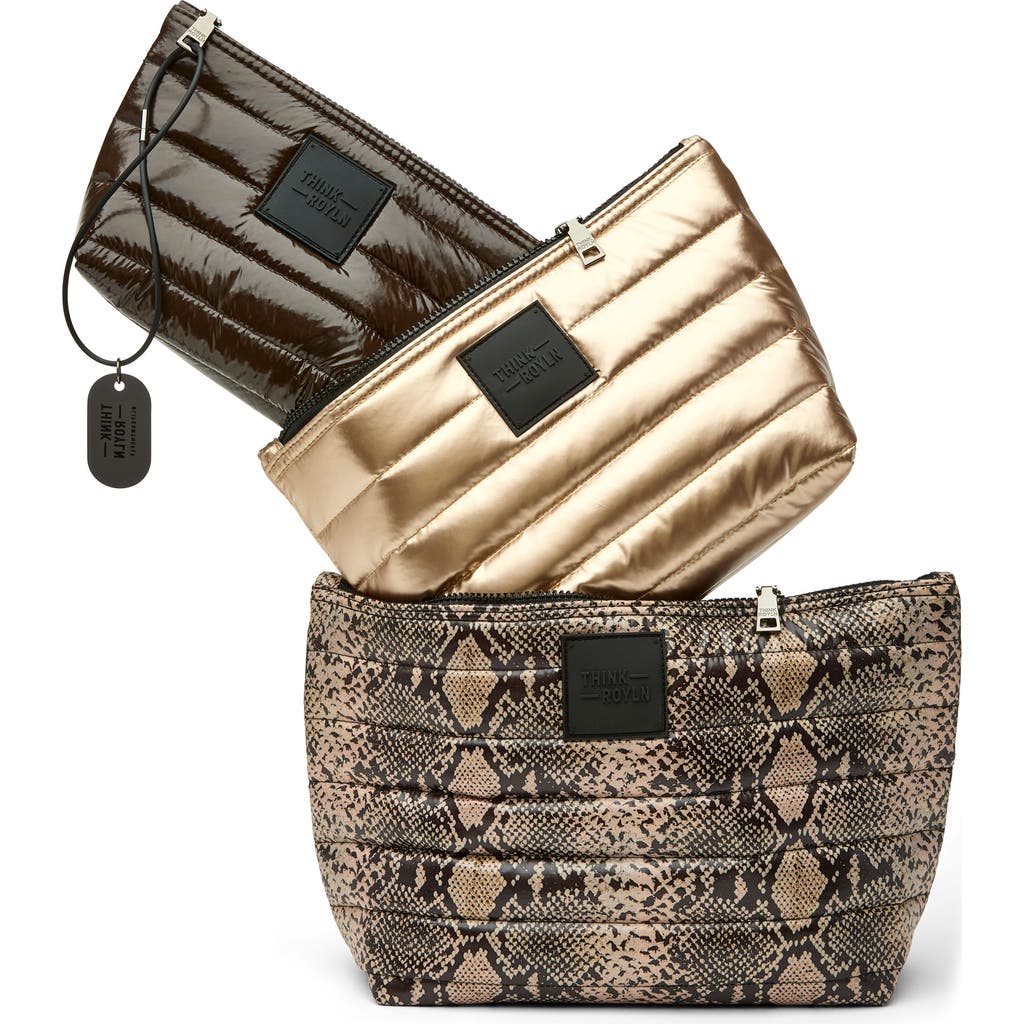 Think Royln Travel Trio Organizational Pouches In Multi