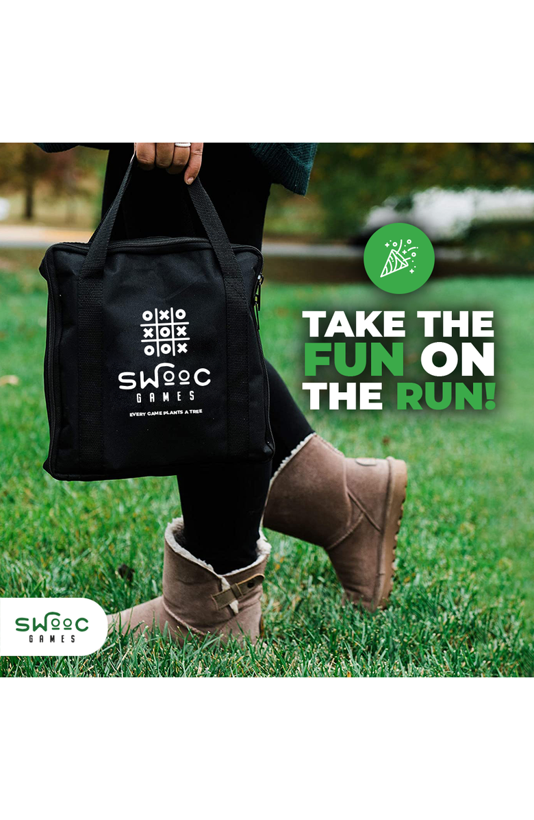 Swooc Games Giant Tic Tac Toe Bean Bag Toss Game, Alternate, color, Black