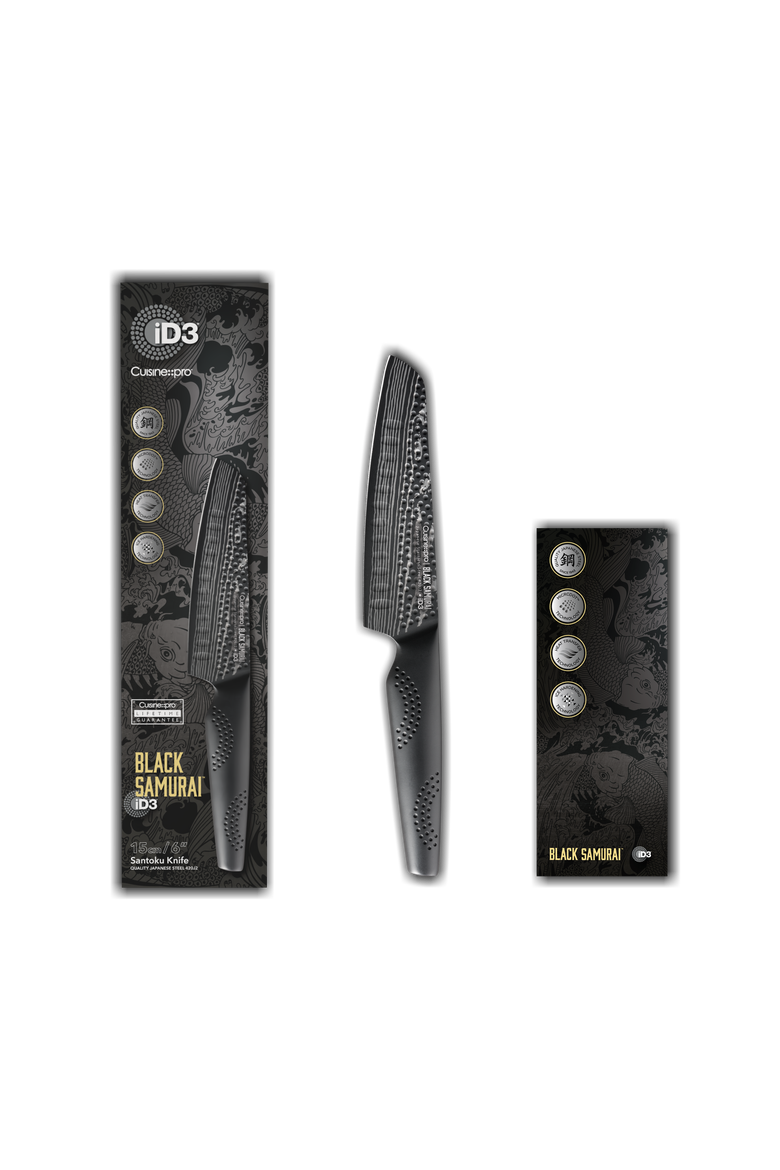 iD3® BLACK SAMURAI 6" Santoku, Alternate, color, Black