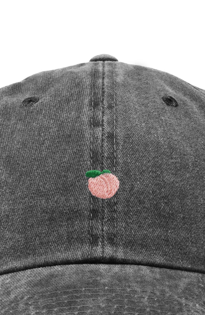 Dalix Lil Peach Dad Cap, Alternate, color, Washed Black