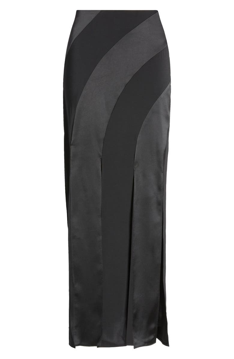 Topshop Mix Media Splice Skirt, Alternate, color, 