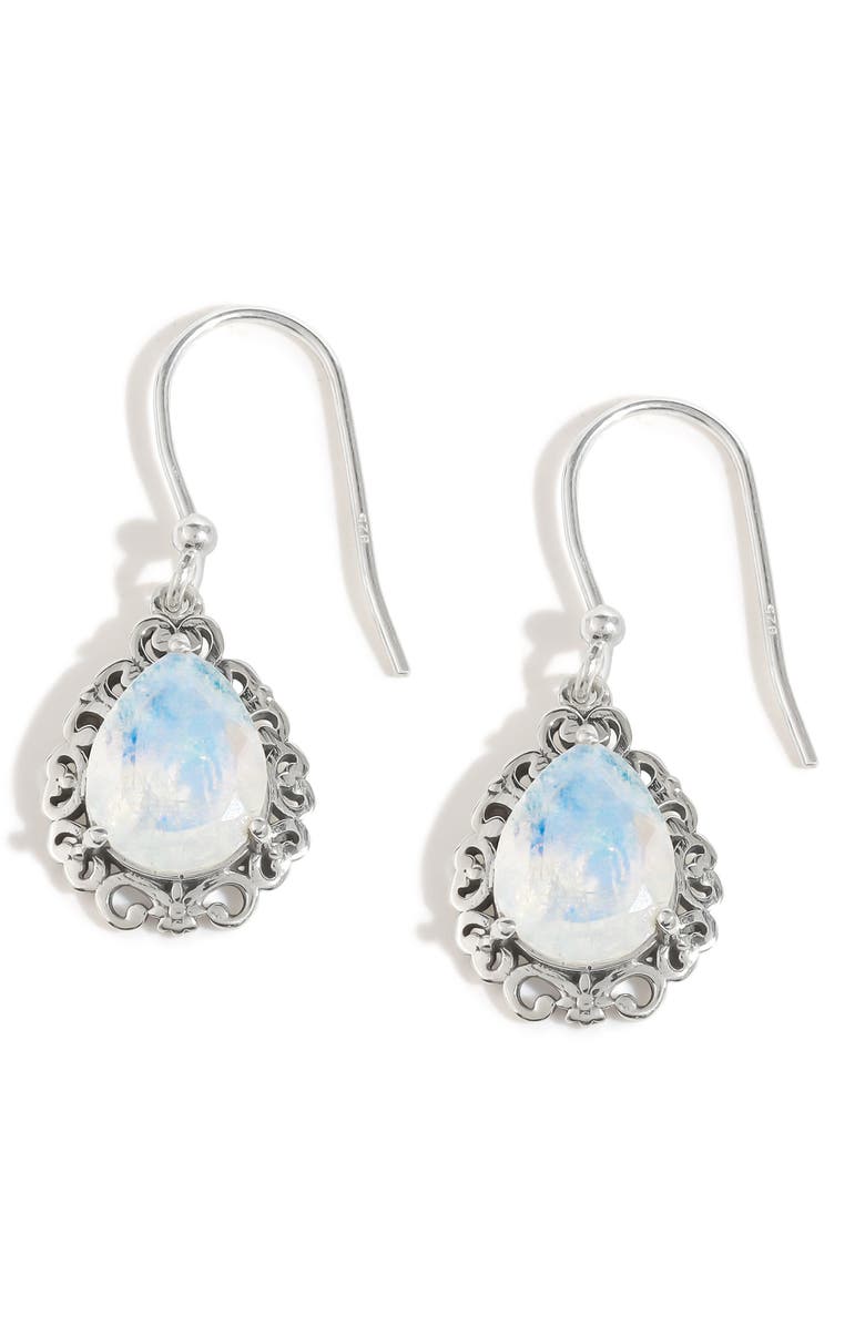 YS GEMS Moonstone Drop Earrings, Main, color, Blue
