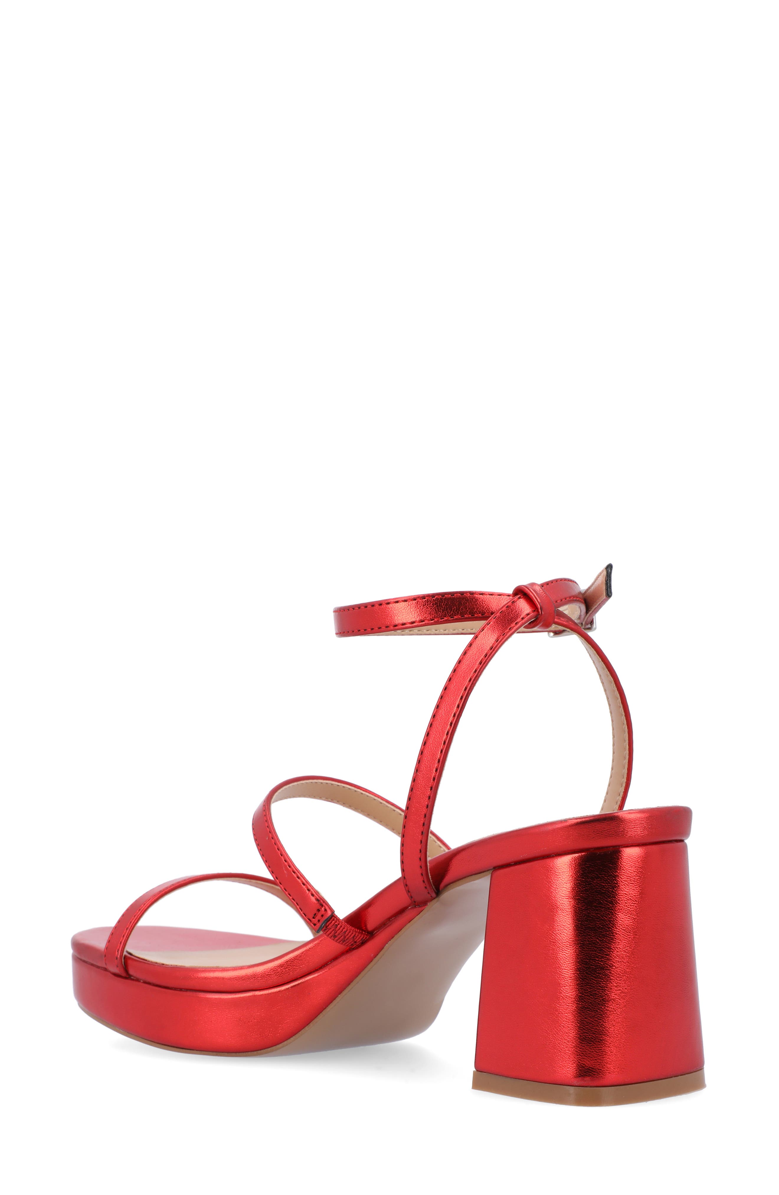 Journee Collection Samilee Block Heel Platform Sandal, Alternate, color, Red