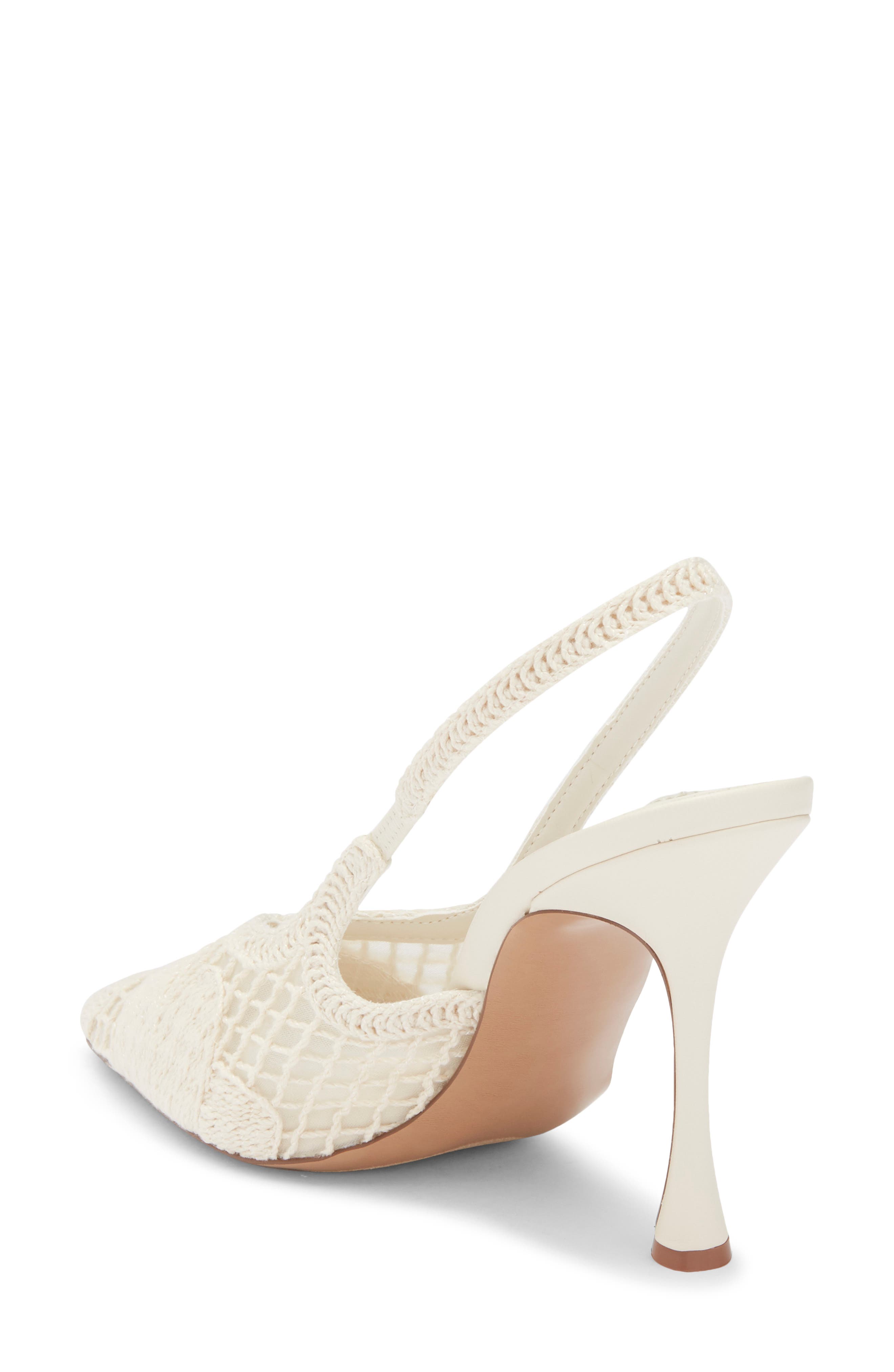 Beverlie Pointed Toe Slingback Pump, Alternate, color, IVORY