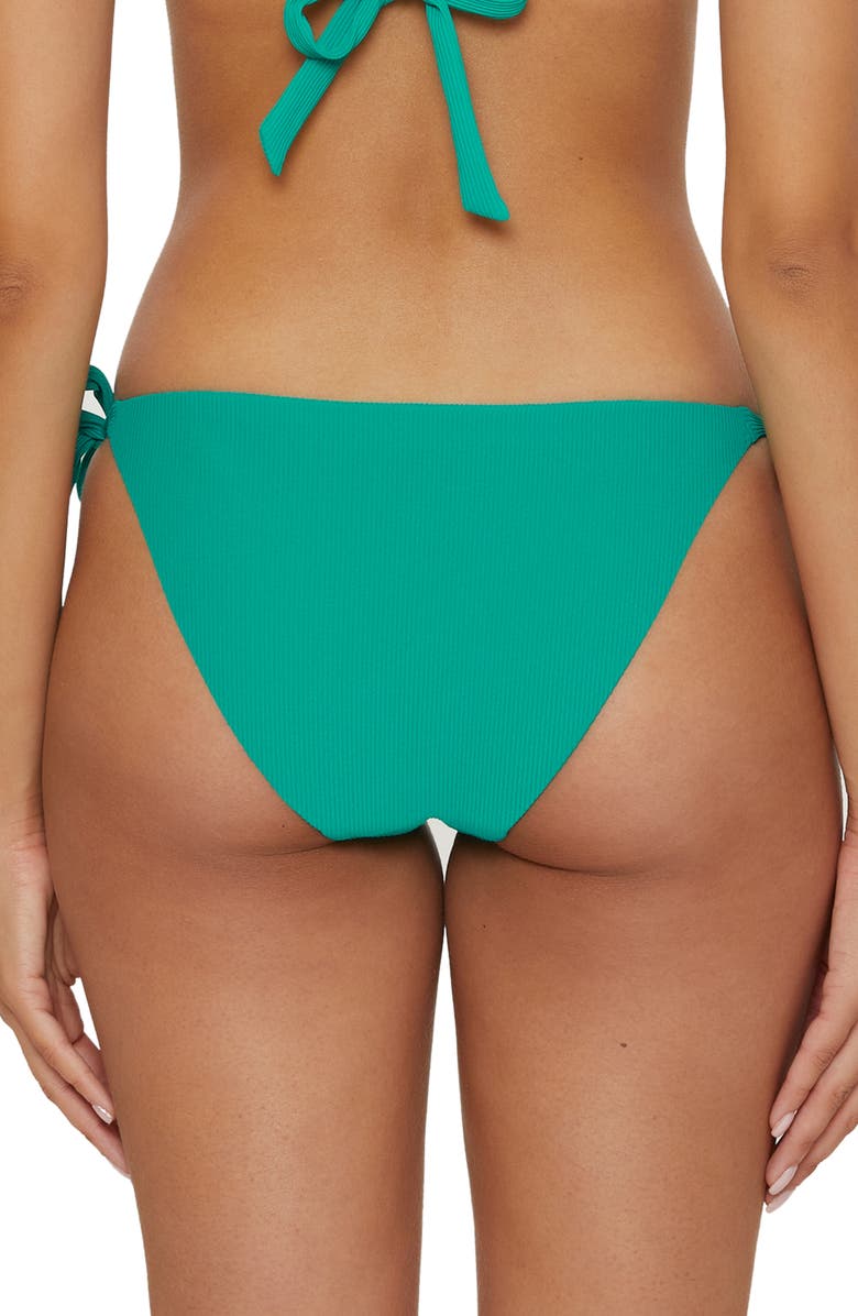 Becca Modern Edge Side Tie Bikini Bottoms, Alternate, color, Peacock