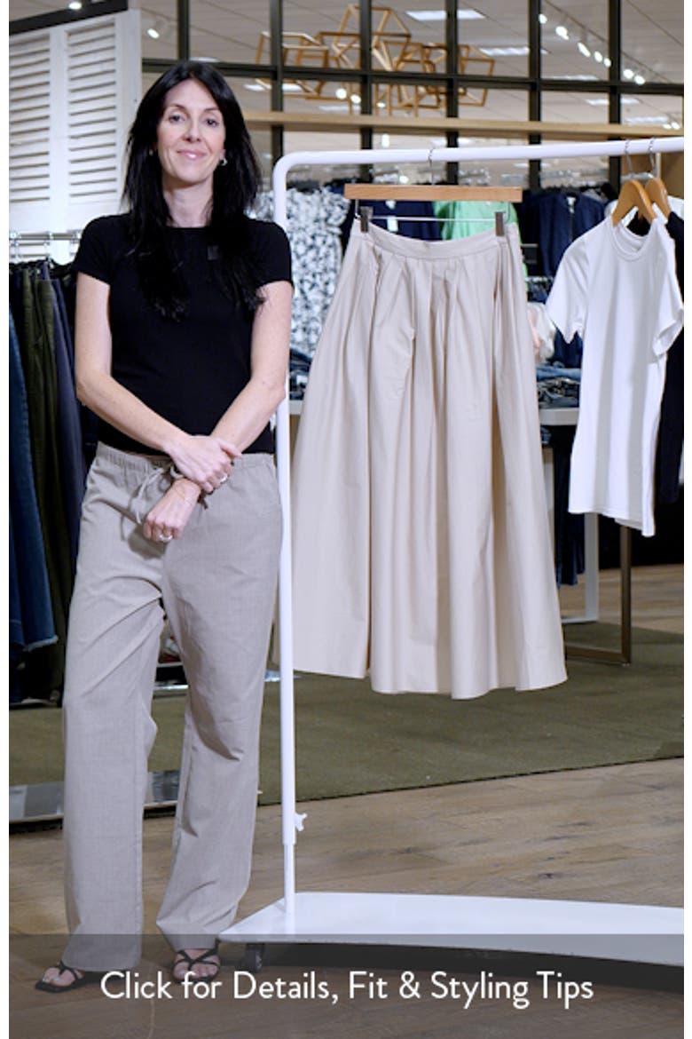 Indo Pleated Cotton Blend Skirt video