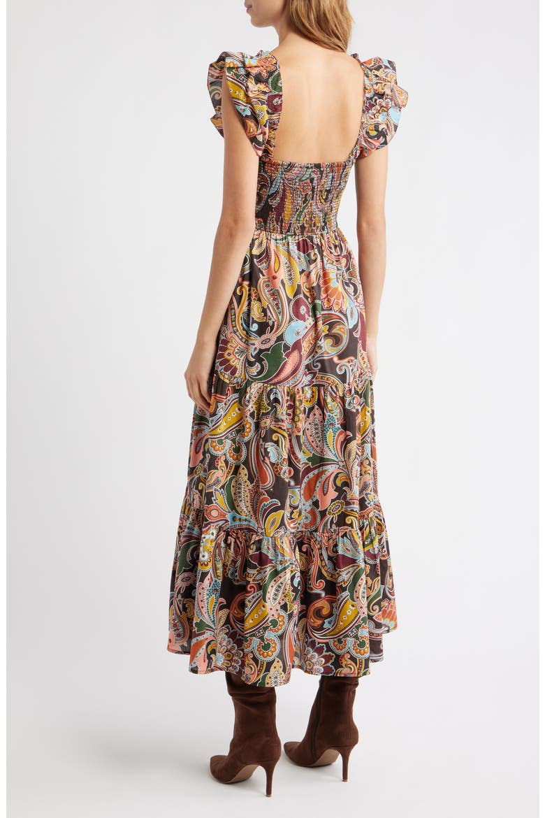 Lindsey Print Ruffle Maxi Dress, Alternate, color, PAISLEY FANFARE LIBERTY PRINT