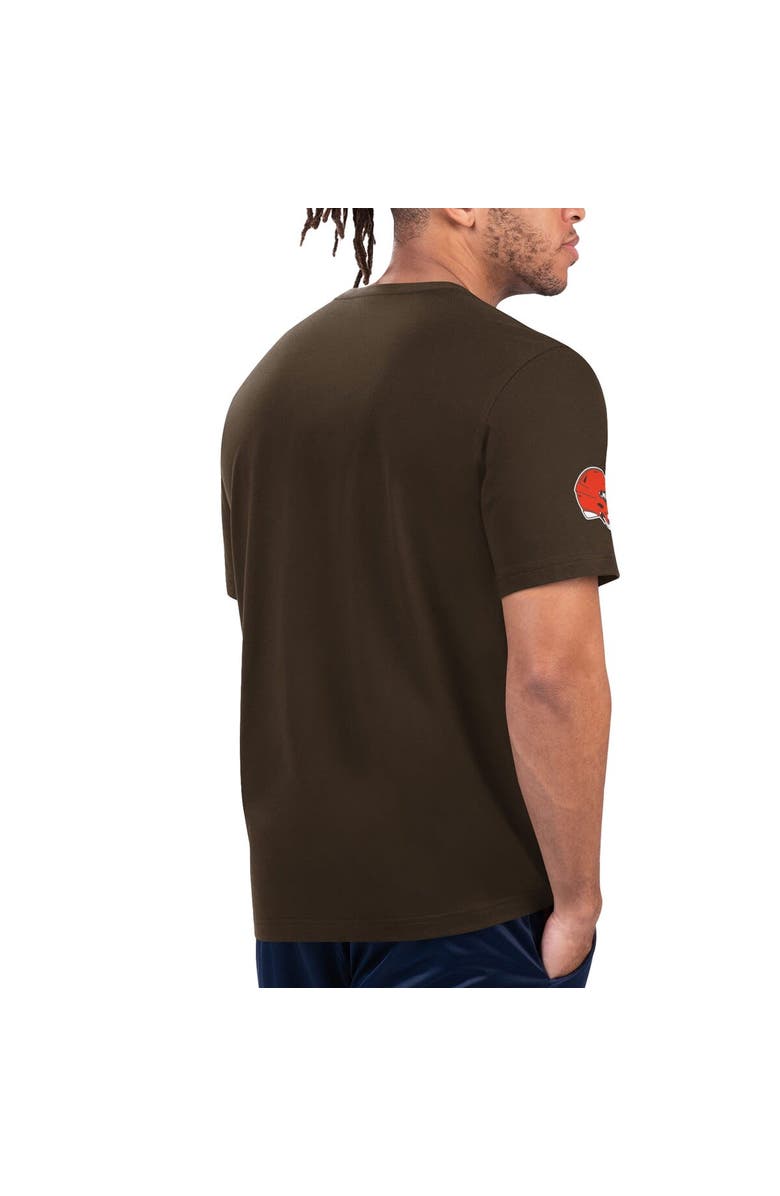 STARTER Men's Starter Brown/Orange Cleveland Browns Finish Line Extreme Graphic T-Shirt, Alternate, color, Brown