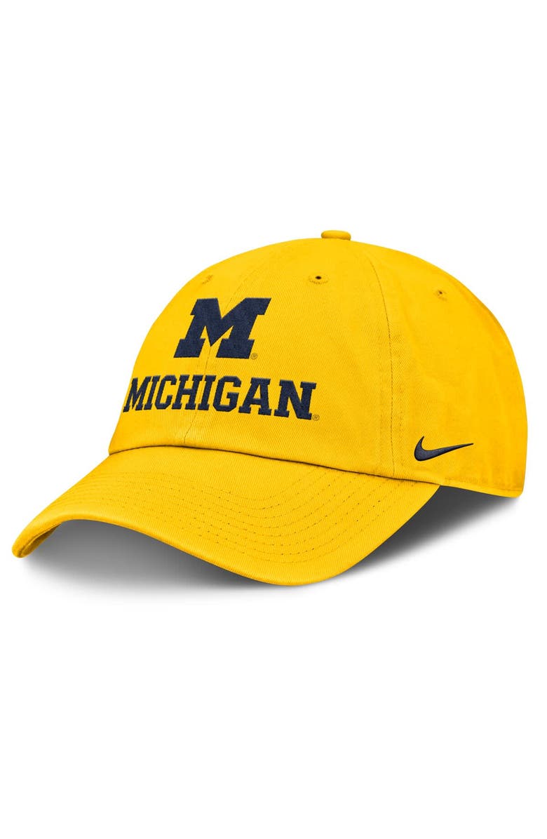 Nike Men's Nike Maize Michigan Wolverines 2025 Sideline Club Adjustable Hat, Alternate, color, 