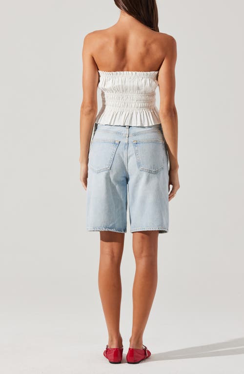 Astr The Label Biffy Strapless Tiered Top