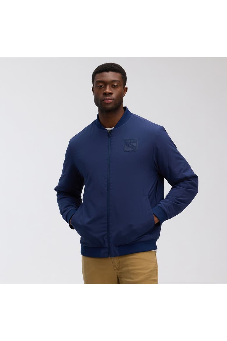 Men's Fanatics Navy New York Rangers Authentic Pro Road Lightweight Full-Zip Bomber Jacket, Alternate, color, Navy