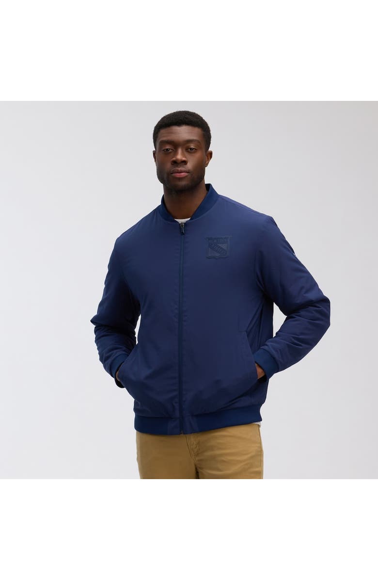 FANATICS Men's Fanatics Navy New York Rangers Authentic Pro Road Lightweight Full-Zip Bomber Jacket, Alternate, color, Navy
