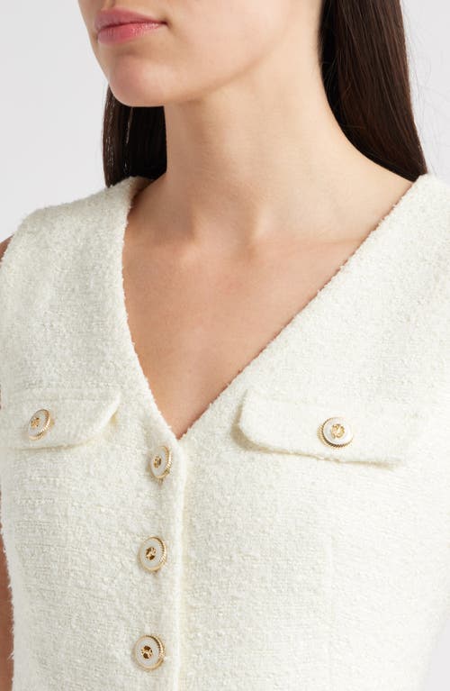Zoe And Claire Tweed Button-up Vest