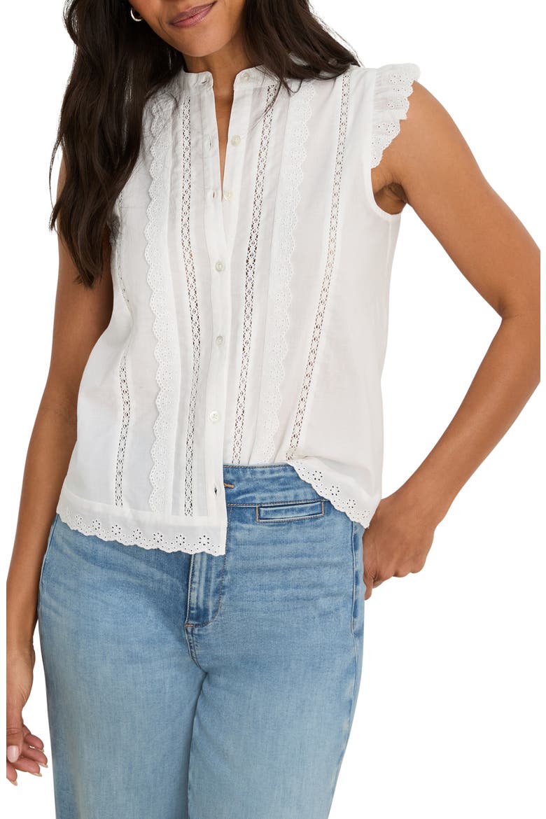 French Frill Top, Main, color, PAPER WHITE
