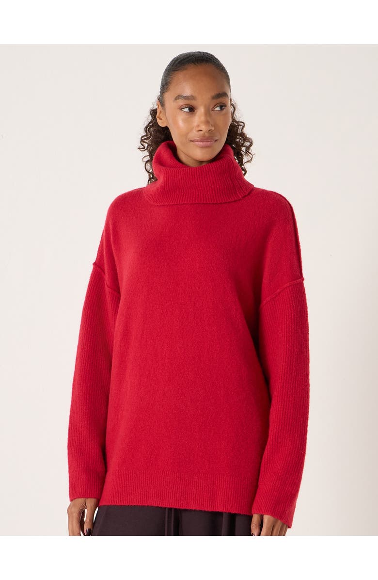 Hush Meryl Roll Neck Sweater, Main, color, Fiery Red