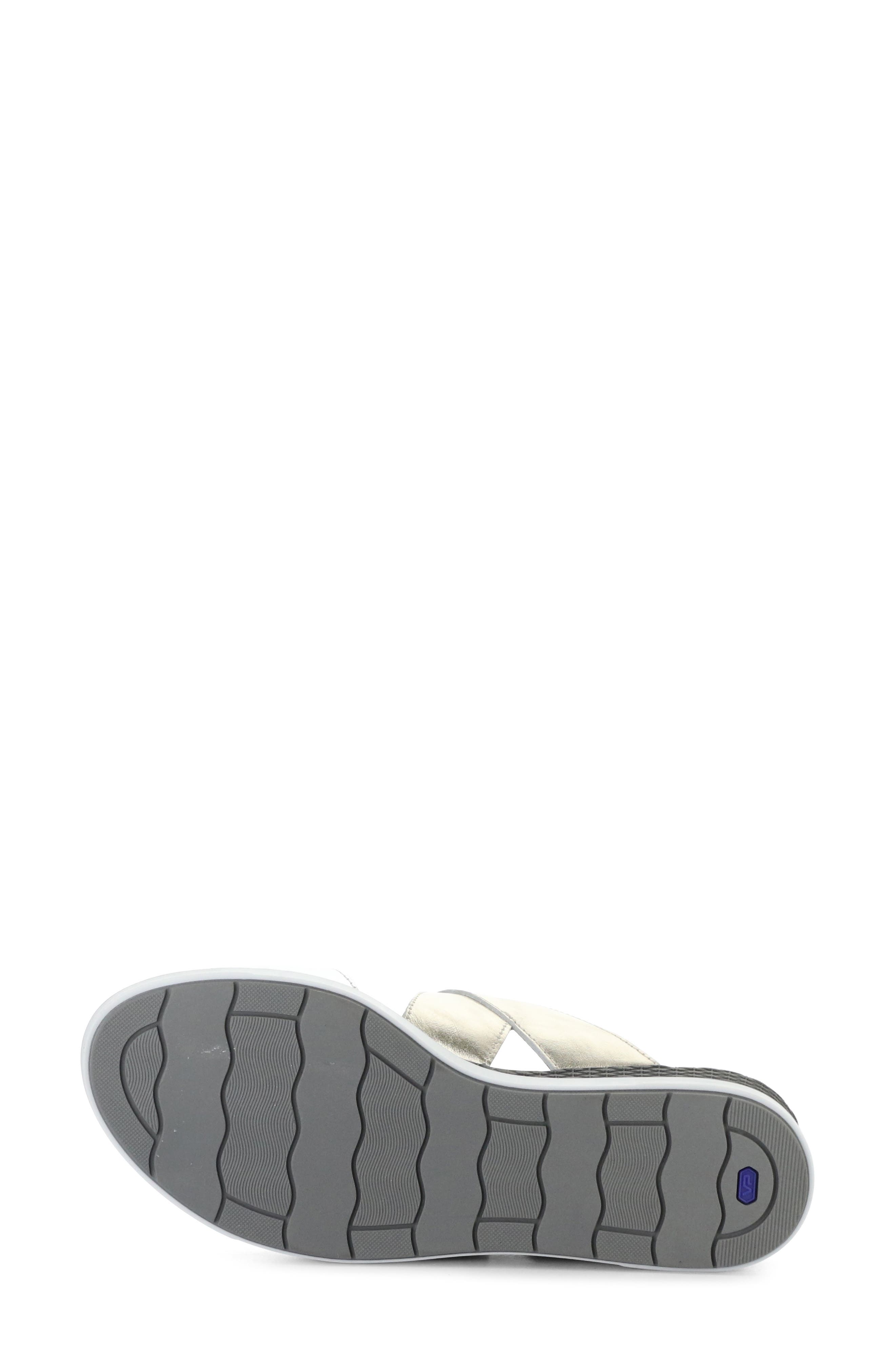 Bos. & Co. Asha Wedge Sandal, Alternate, color, Silver/ Champagne