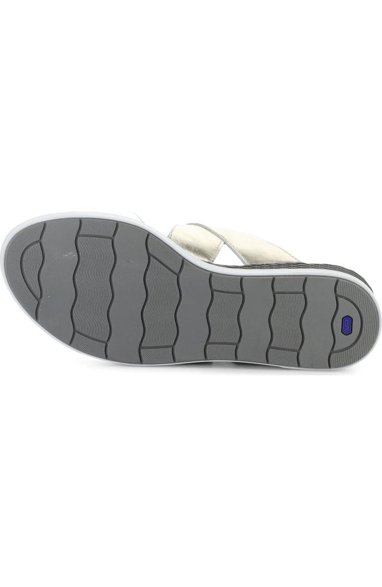 Bos. & Co. Asha Wedge Sandal, Alternate, color, Silver/ Champagne