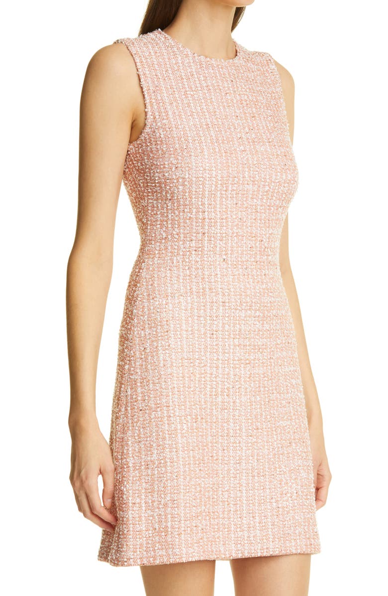 St. John Evening Metallic Tweed A-Line Dress, Alternate, color, 