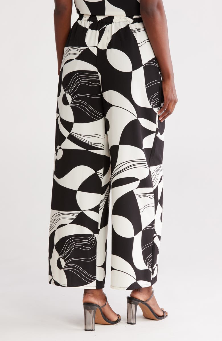 Love By Design Rythm Wide Leg Pants, Alternate, color, Black/ Ivory