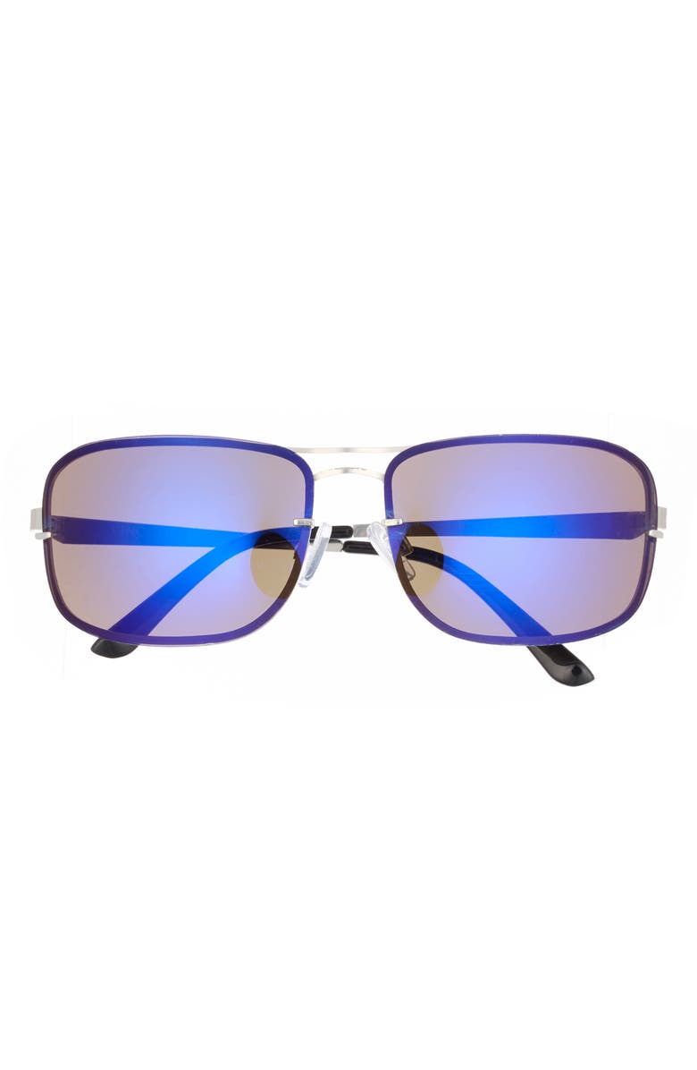 Vince Camuto 64mm Oversize Aviator Sunglasses, Main, color, Silver