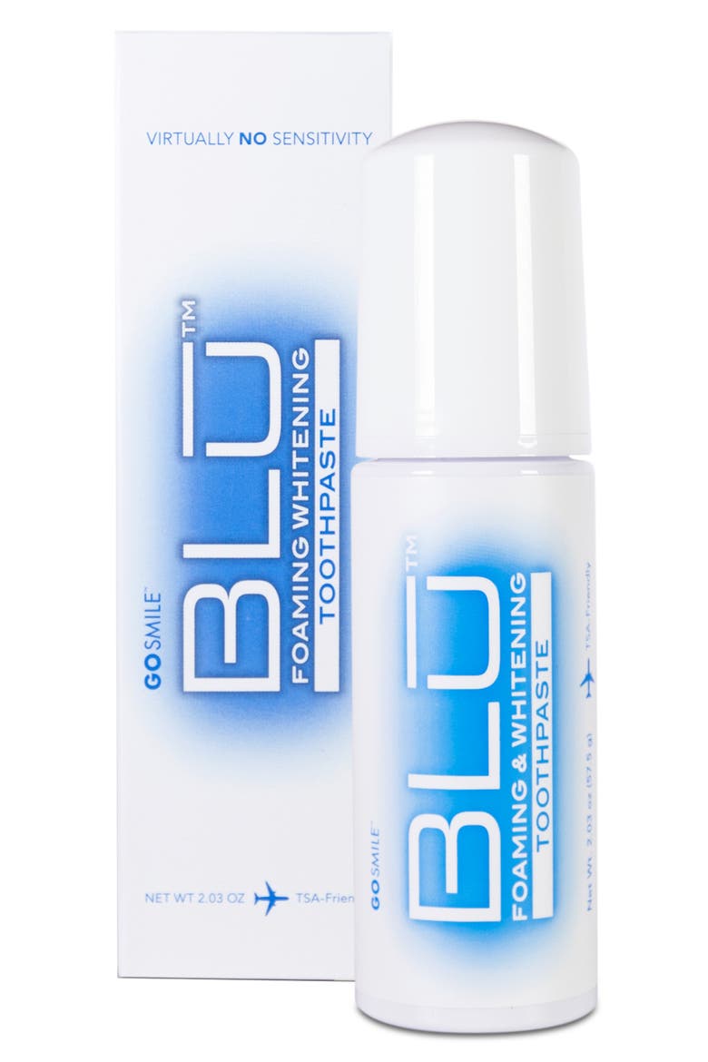BLU Foaming & Teeth Whitening Toothpaste, Main, color, NO COLOR