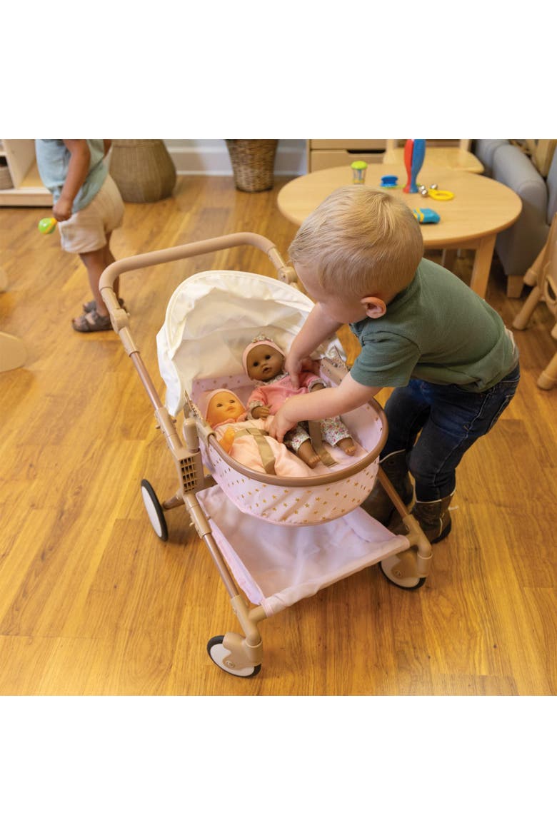 Double Baby Doll Carriage, Alternate, color, Pink