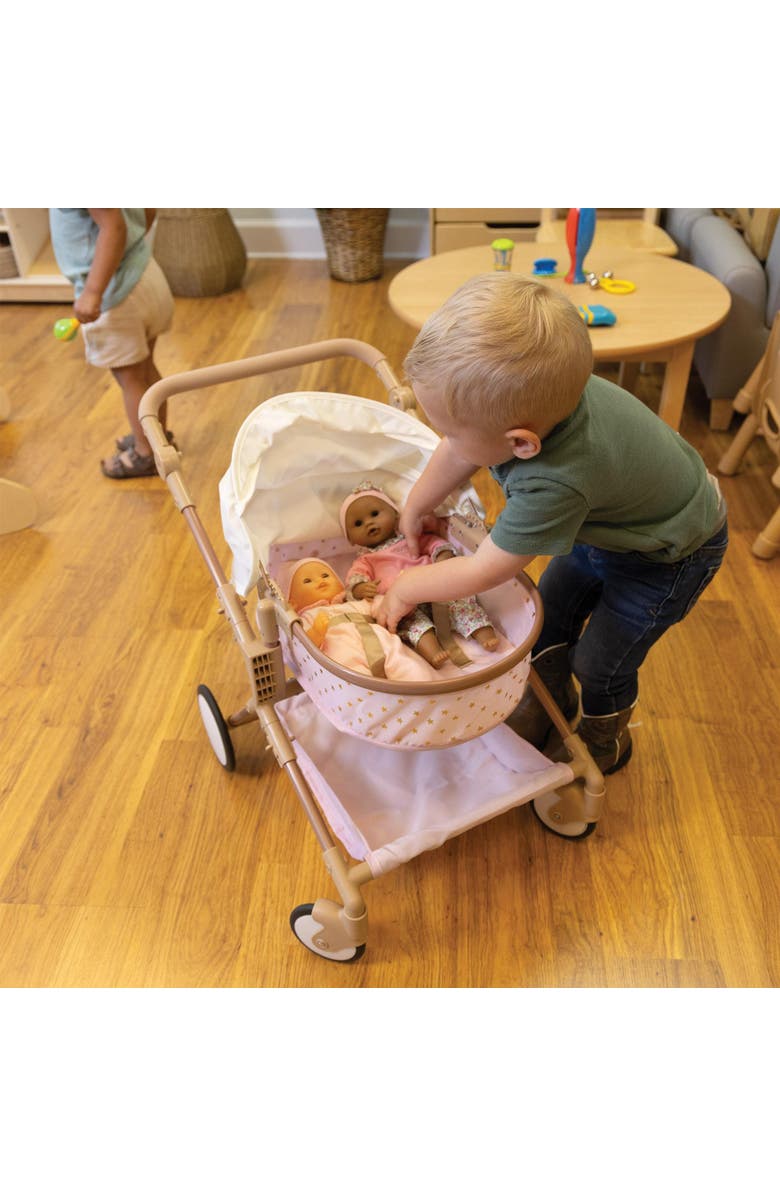 Battat Double Baby Doll Carriage, Alternate, color, Pink