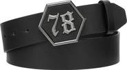 PHILIPP PLEIN Leather Belt King Plein Cocco Men