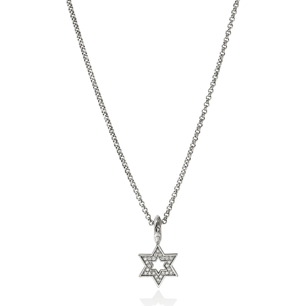 John Hardy Jh Essential Star Of David Pendant Necklace In Metallic