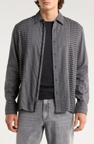 rag & bone Dalton Patchwork Cotton Blend Flannel Button-Up Shirt