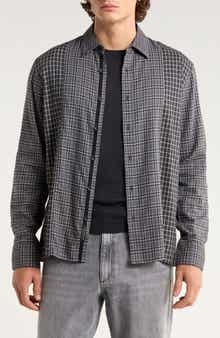 rag & bone Dalton Patchwork Cotton Blend Flannel Button-Up Shirt